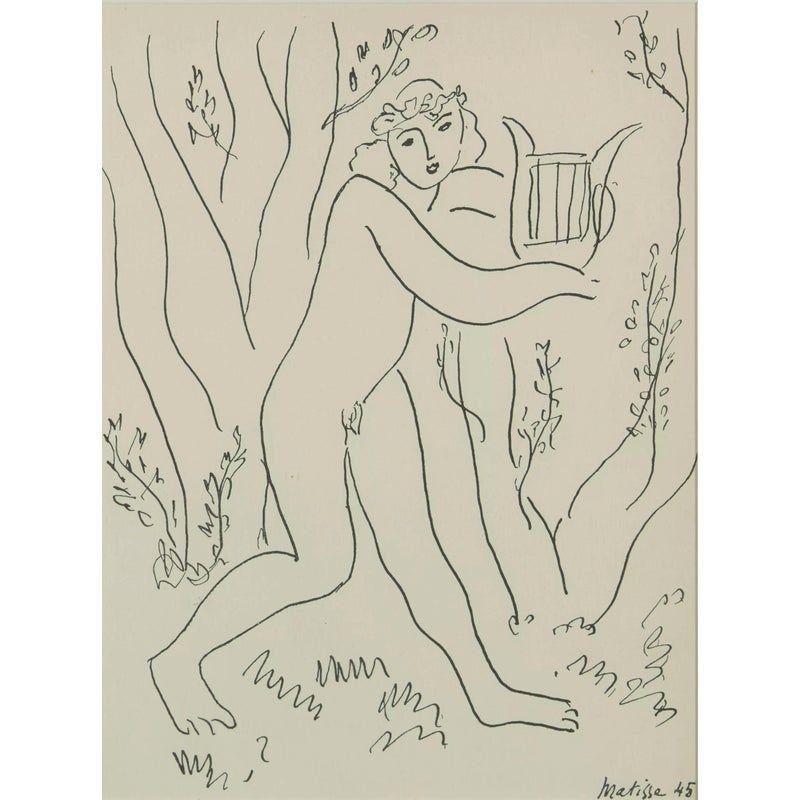 Анри Матисс «Орфей», 1945, литография на веленевой бумаге | Антикмедиа