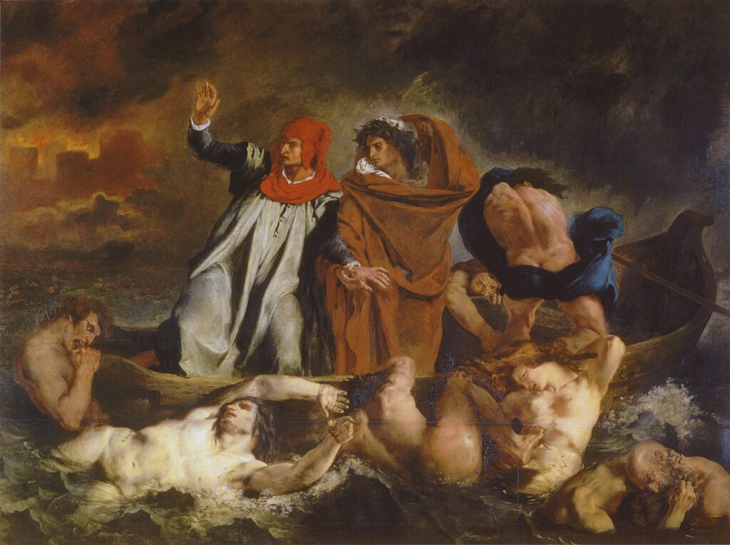 Делакруа. Ладья Данте. 1822